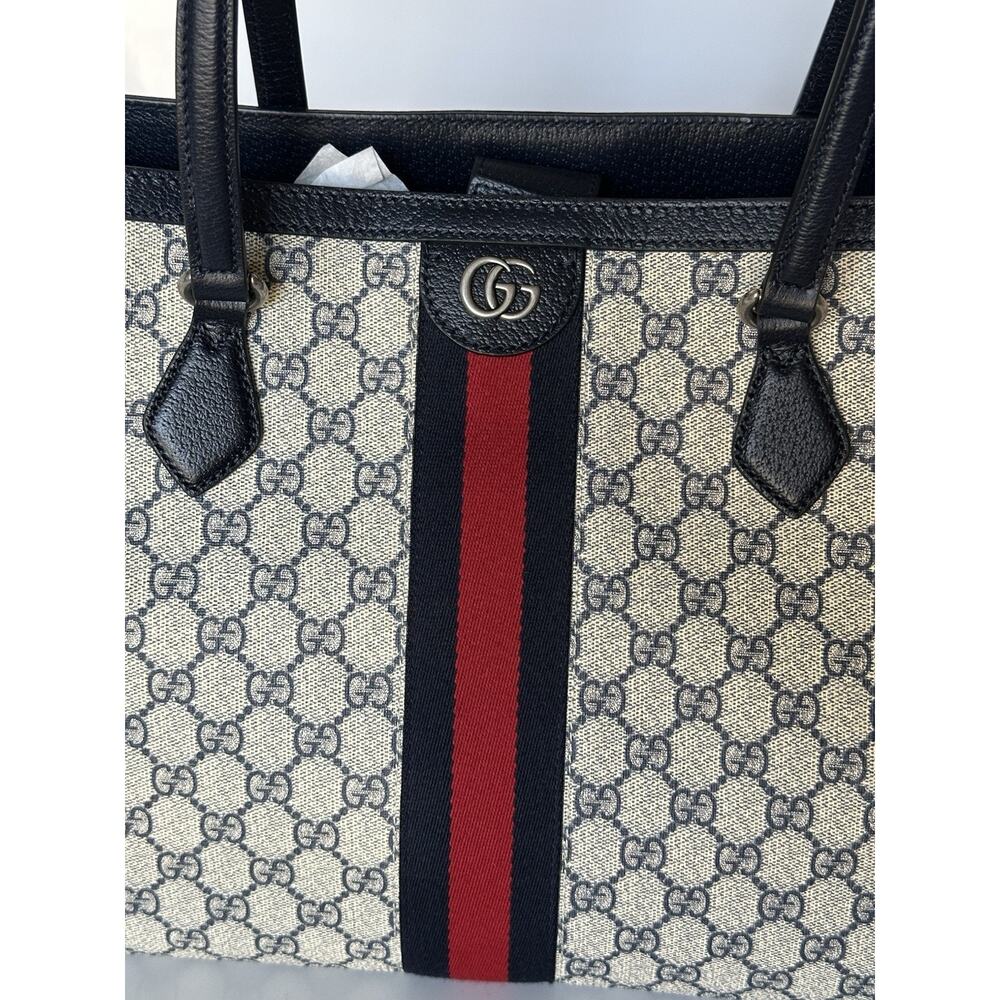 Gucci GG Supreme Web Canvas/Leather Medium Tote Bag Italy 631685 NWOT - Picture 5 of 16